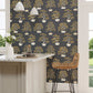 Penjing Wallpaper - Ink Black/Gold - DWAW217109