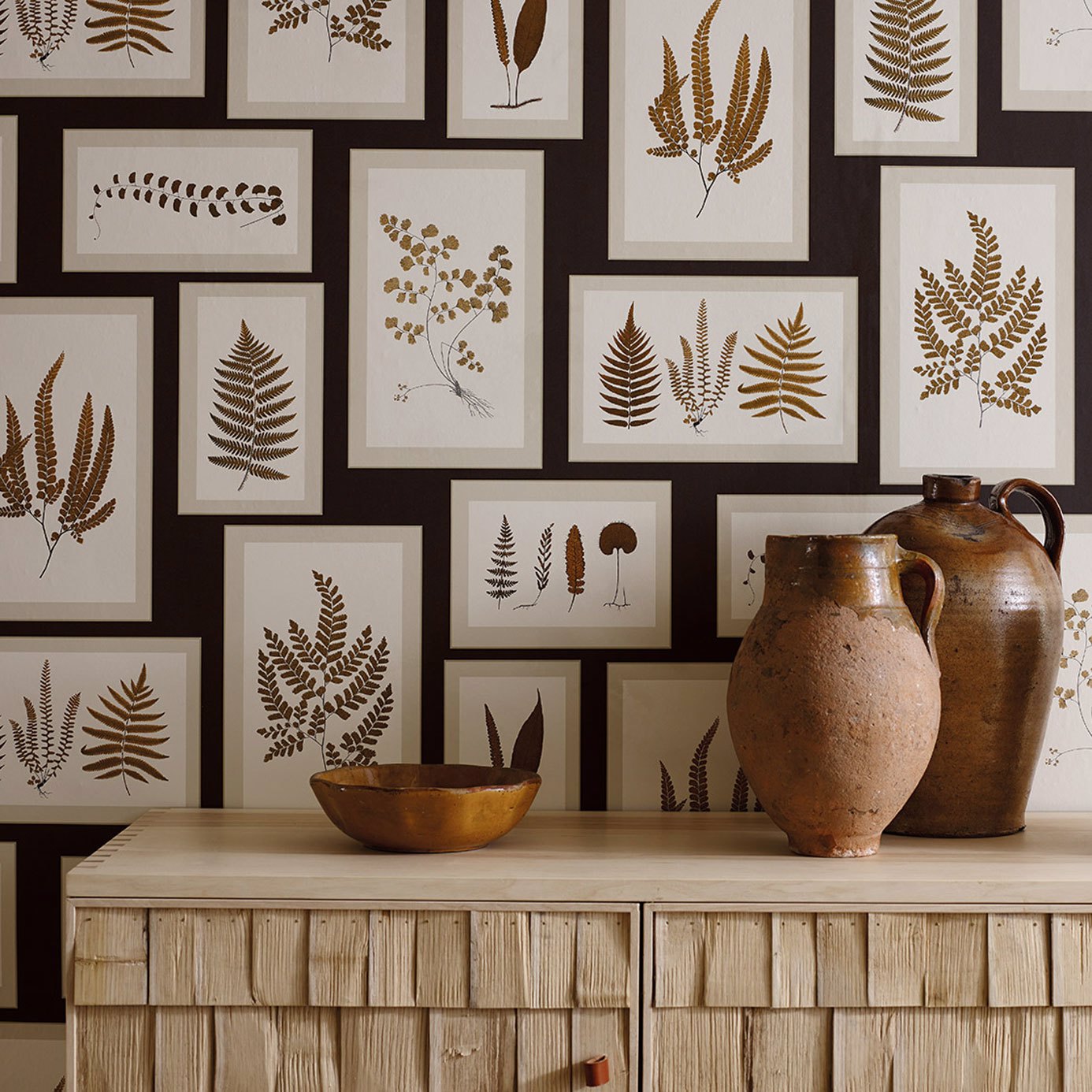 Fern Gallery Wallpaper - Ivory/Green - DWOW215712