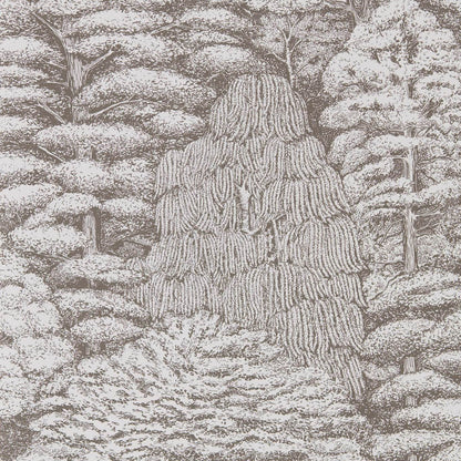 Woodland Toile Wallpaper - Ivory/Charcoal - DWOW215716