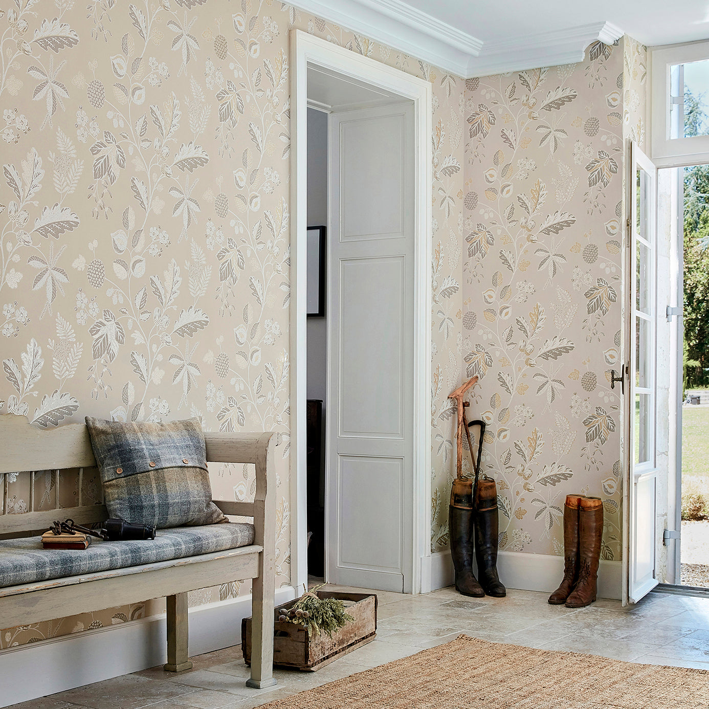 Warwick Wallpaper - Linen - DYSI216616