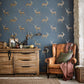 Evesham Deer Wallpaper - Silver Grey - DYSI216619