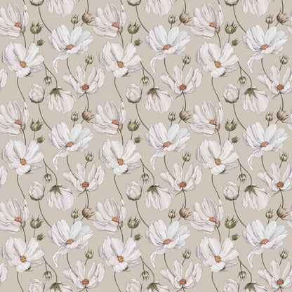 Daisies Wallpaper - Beige - Summer Gray
