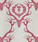 Deer Damask Fabric - Claret - BGF010-102 - Barneby Gates