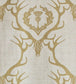Deer Damask Fabric - Gold - BGF010-103 - Barneby Gates