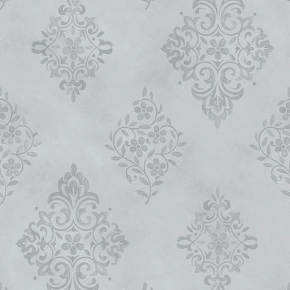 Diamond Motif Wallpaper - Blue - Shabby Chic