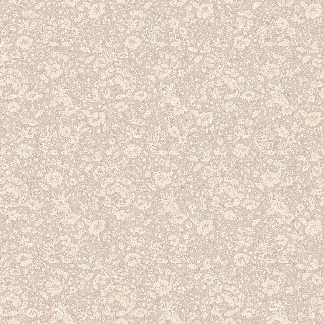 Doris Wallpaper - Dusty Pink - Summer Gray
