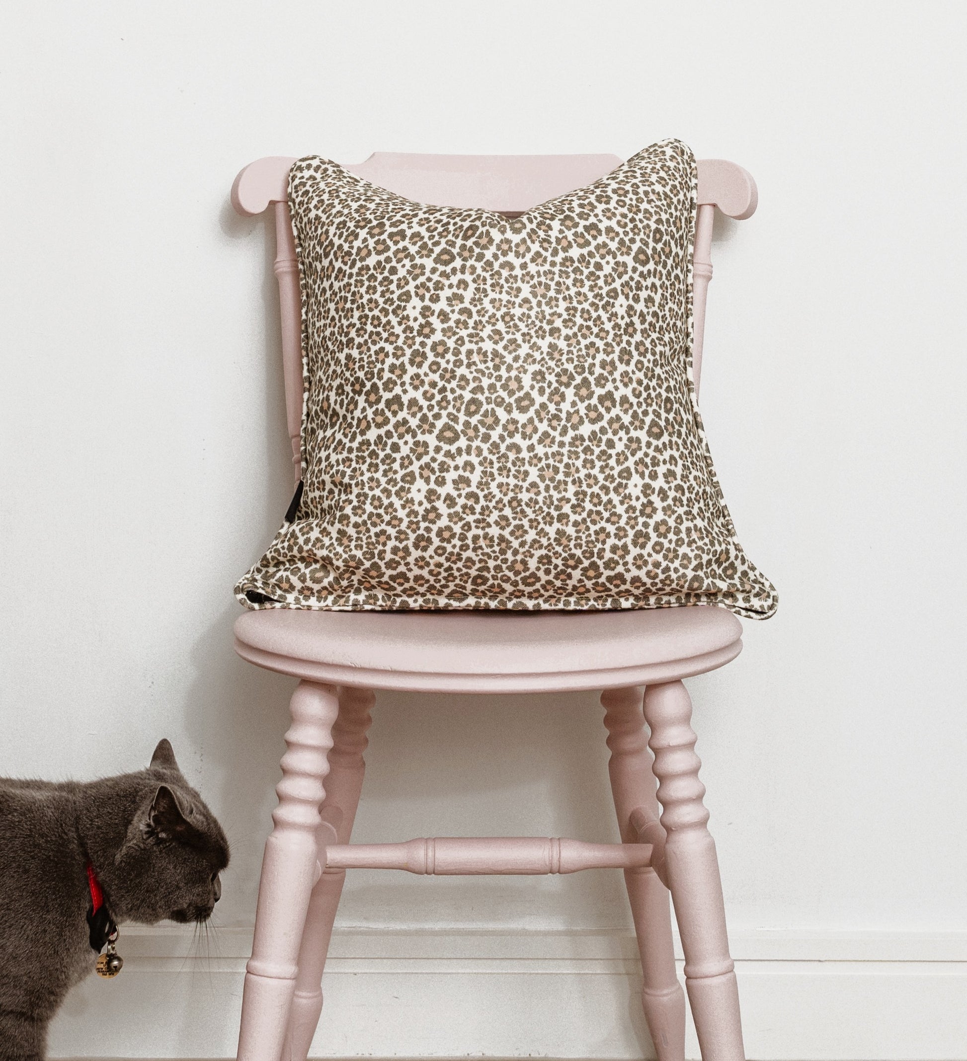 Eden Topaz Cushion with Medium Linen - Blue - Wear The Walls