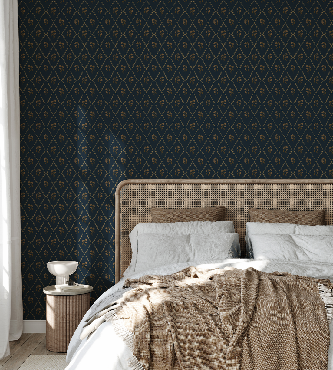 Eline Wallpaper - Blue - Summer Gray

