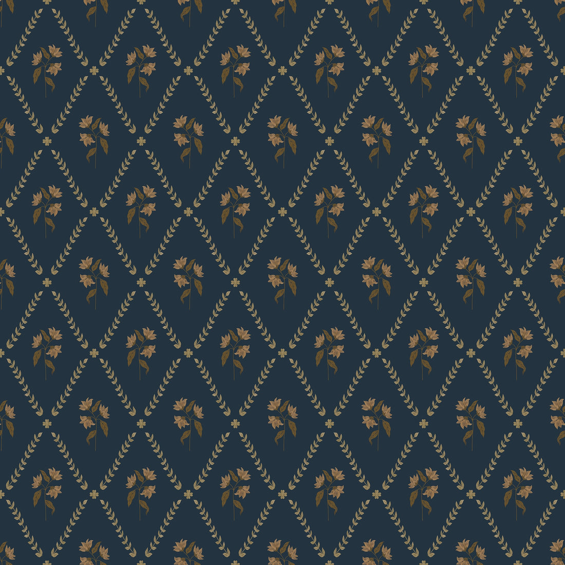 Eline Wallpaper - Blue - Summer Gray
