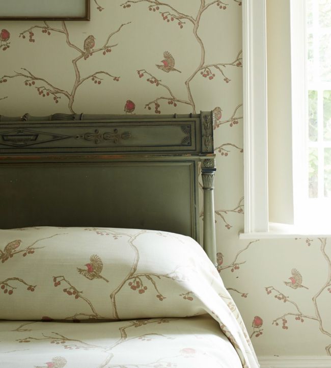English Robin Fabric - Parchment - BGF020102 - Barneby Gates