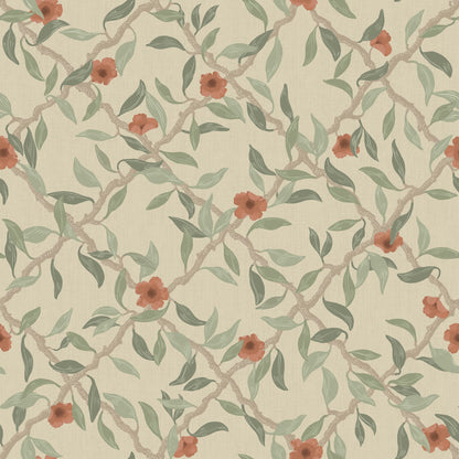 Espalier Wallpaper - Beige - Summer Gray
