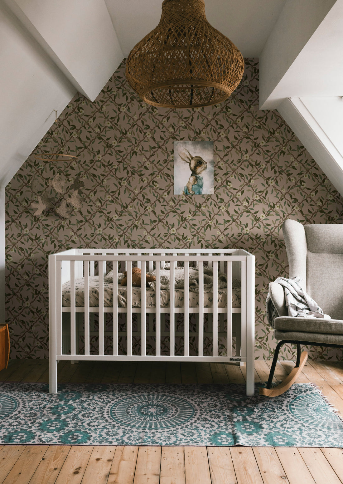 Espalier Wallpaper - Dusty Pink - Summer Gray
