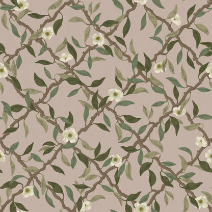 Espalier Wallpaper - Dusty Pink - Summer Gray
