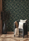 Espalier Wallpaper - Midnight blue - Summer Gray
