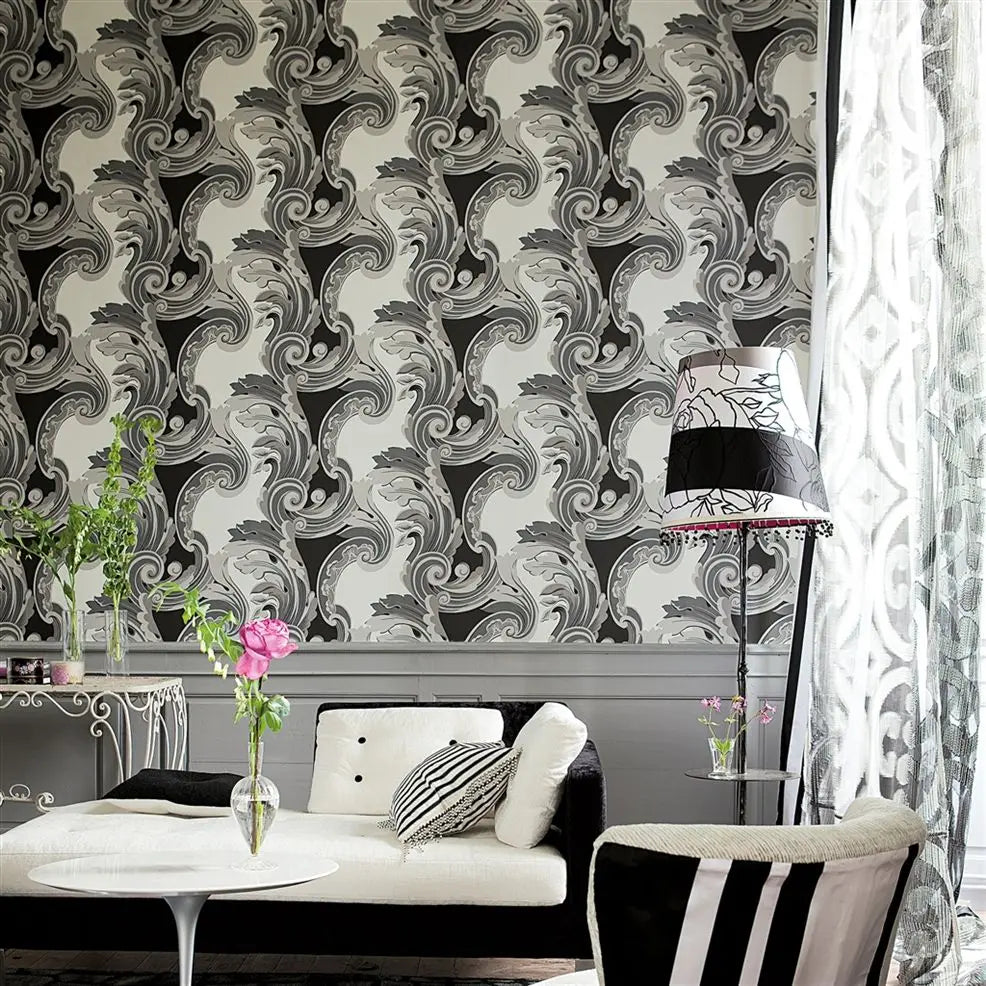 Euderlin Wallpaper - Graphite - P526/02 - Designers Guild