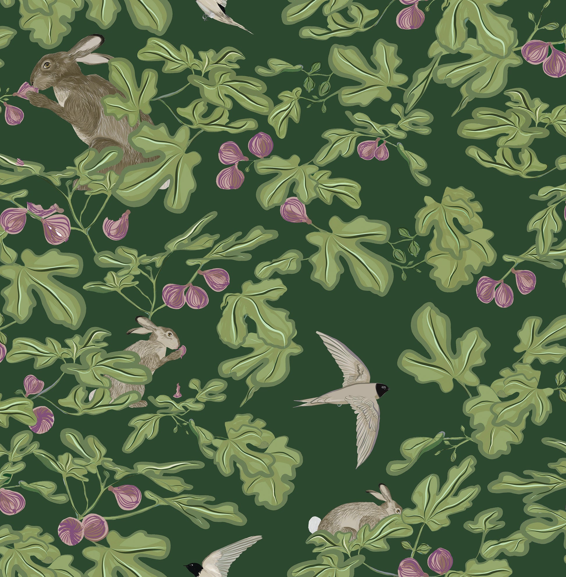 Fig Fabric - Green Interior - Petronella Hall