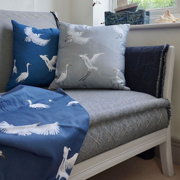 Egret Fabric - Midnight - Petronella Hall