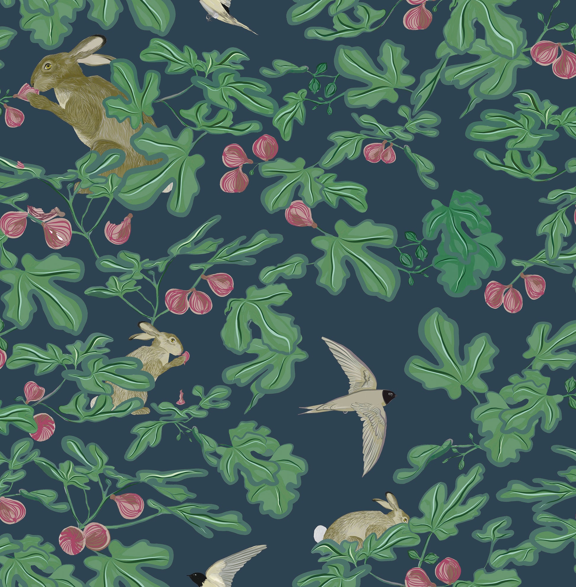 Fig Fabric - Navy Interior - Petronella Hall