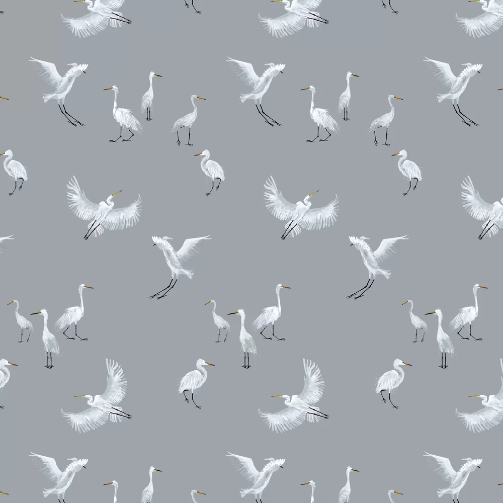 Egret Fabric - Rain - Petronella Hall
