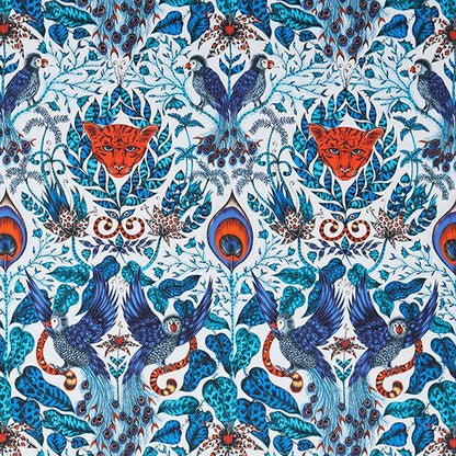 Amazon Cotton Satin Fabric - Blue - Emma J Shipley
