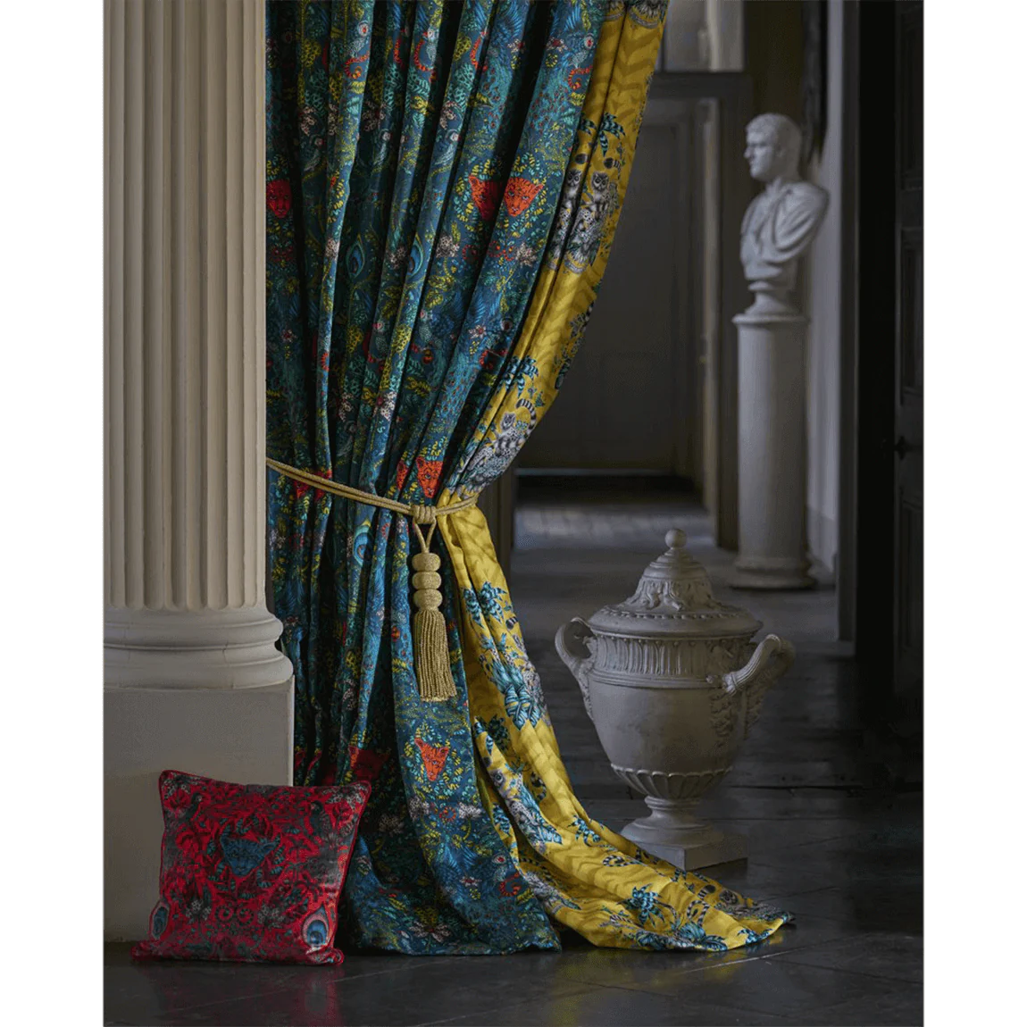 Amazon Cotton Satin Fabric - Teal - Emma J Shipley