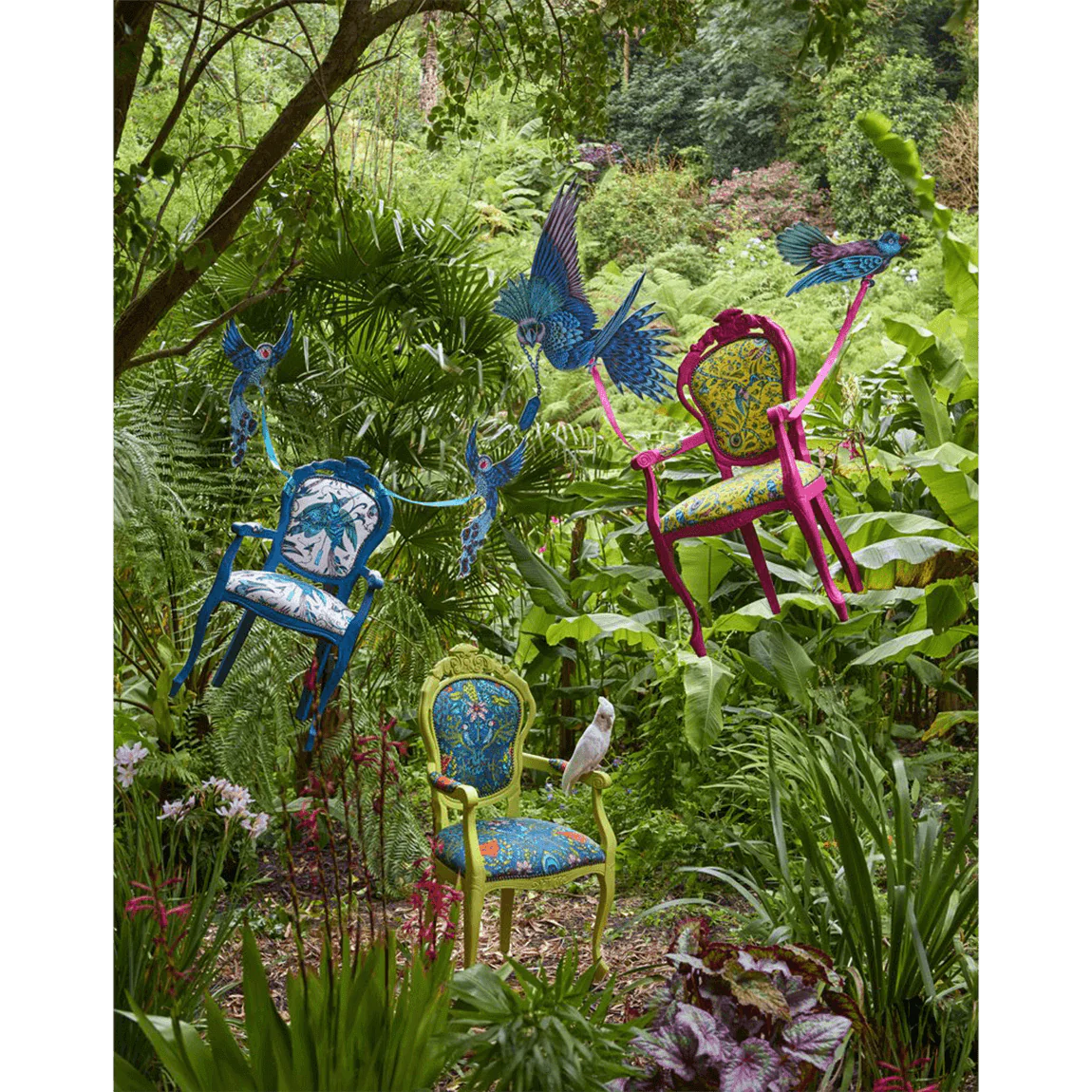 Audubon Cotton Satin Fabric - Teal - Emma J Shipley