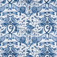 Extinct Cotton Satin Fabric - Blue - Emma J Shipley
