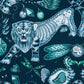 Extinct Cotton Satin Fabric - Teal - Emma J Shipley