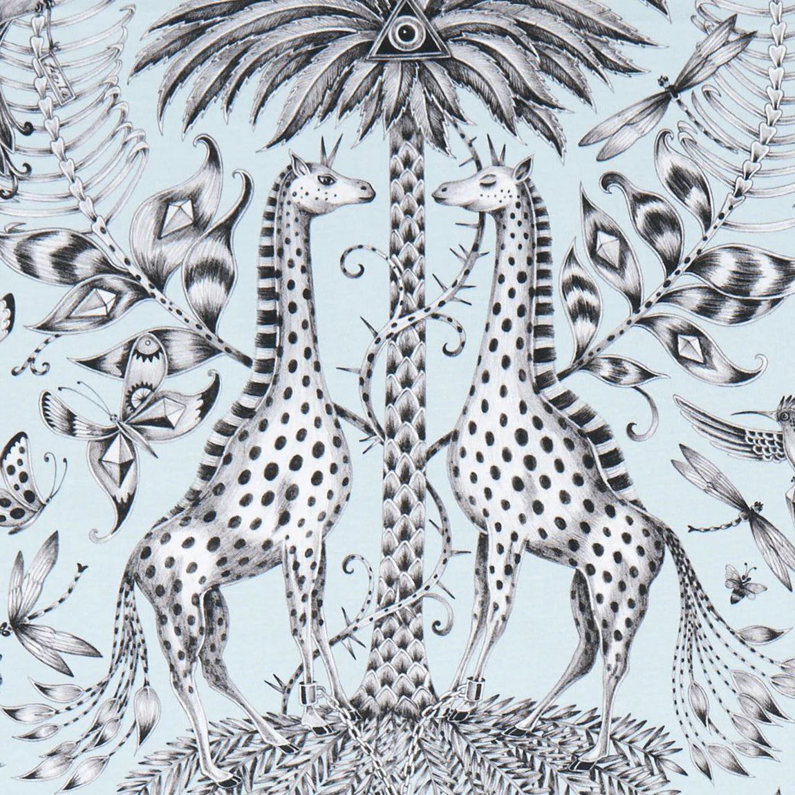 Kruger Cotton Satin Fabric - Blue - Emma J Shipley