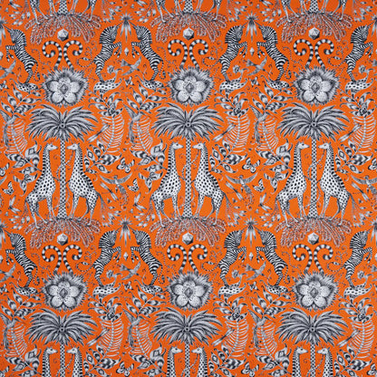 Kruger Cotton Satin Fabric - Orange - Emma J Shipley
