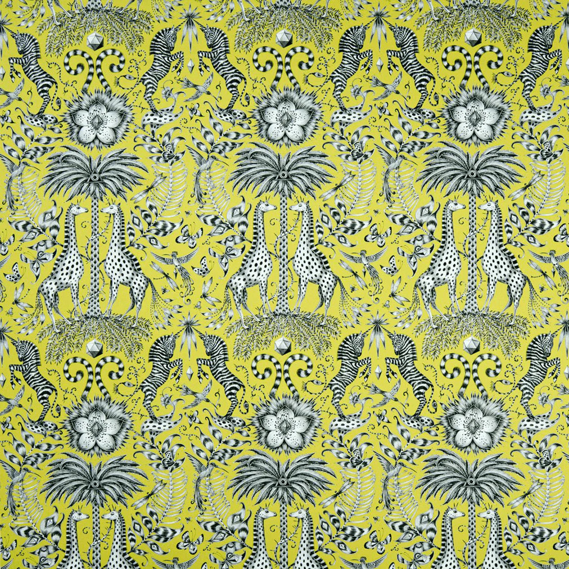 Kruger Cotton Satin Fabric - Green - Emma J Shipley