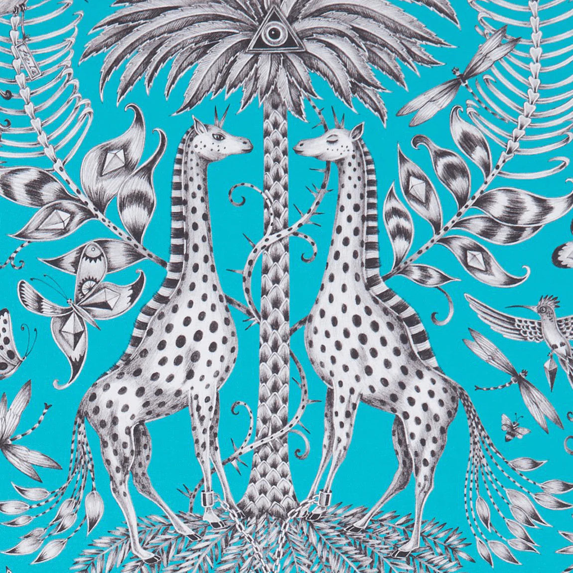 Kruger Cotton Satin Fabric - Teal - Emma J Shipley