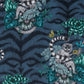 Lemur Cotton Satin Fabric - Blue - Emma J Shipley