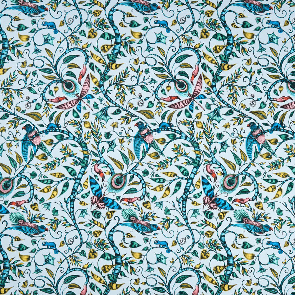 Rousseau Cotton Satin Fabric - Teal - Emma J Shipley