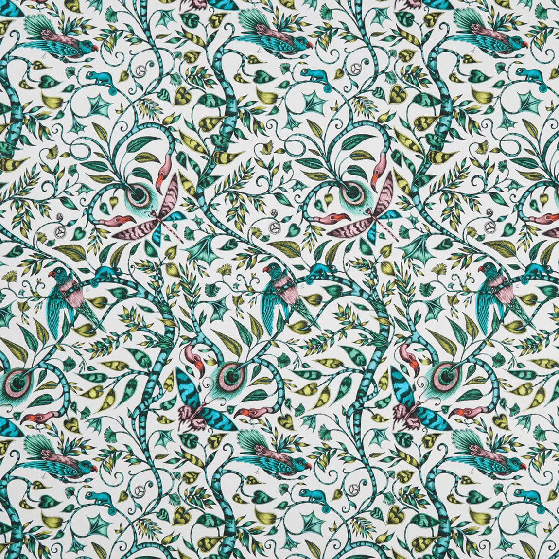 Rousseau Cotton Satin Fabric - Green - Emma J Shipley