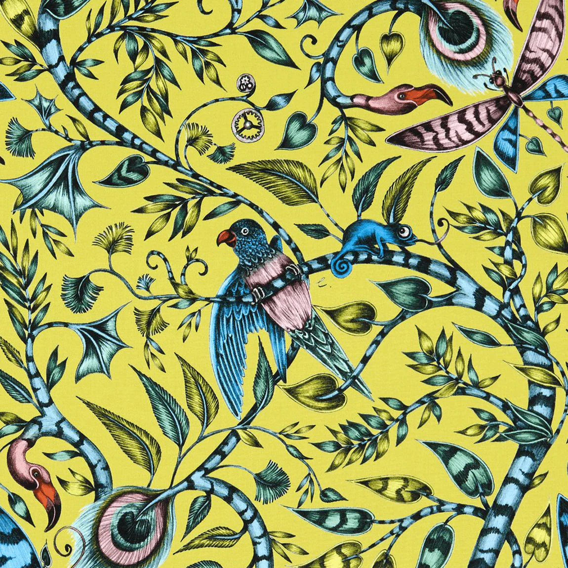 Rousseau Cotton Satin Fabric - Yellow - Emma J Shipley