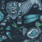 Extinct Velvet Fabric - Teal - Emma J Shipley