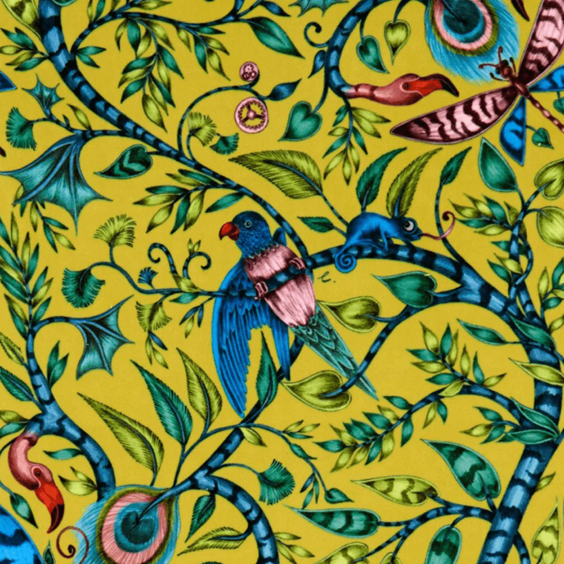 Rousseau Velvet Fabric - Yellow - Emma J Shipley