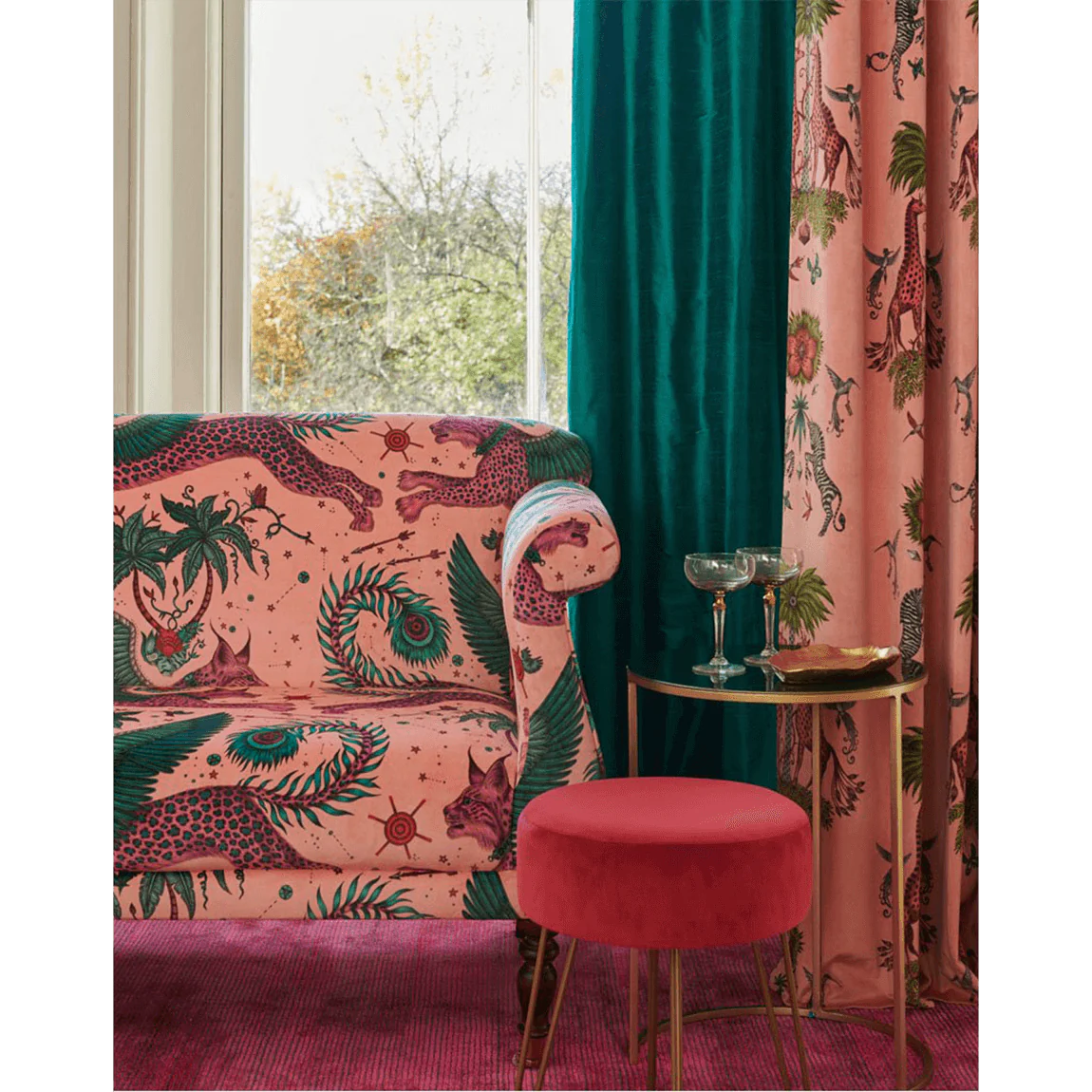 Creatura Velvet Fabric - Pink - Emma J Shipley