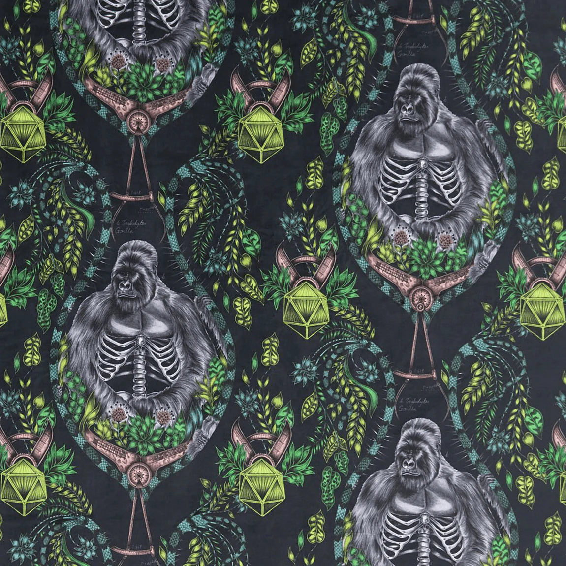 Silverback Velvet Fabric - Green - Emma J Shipley