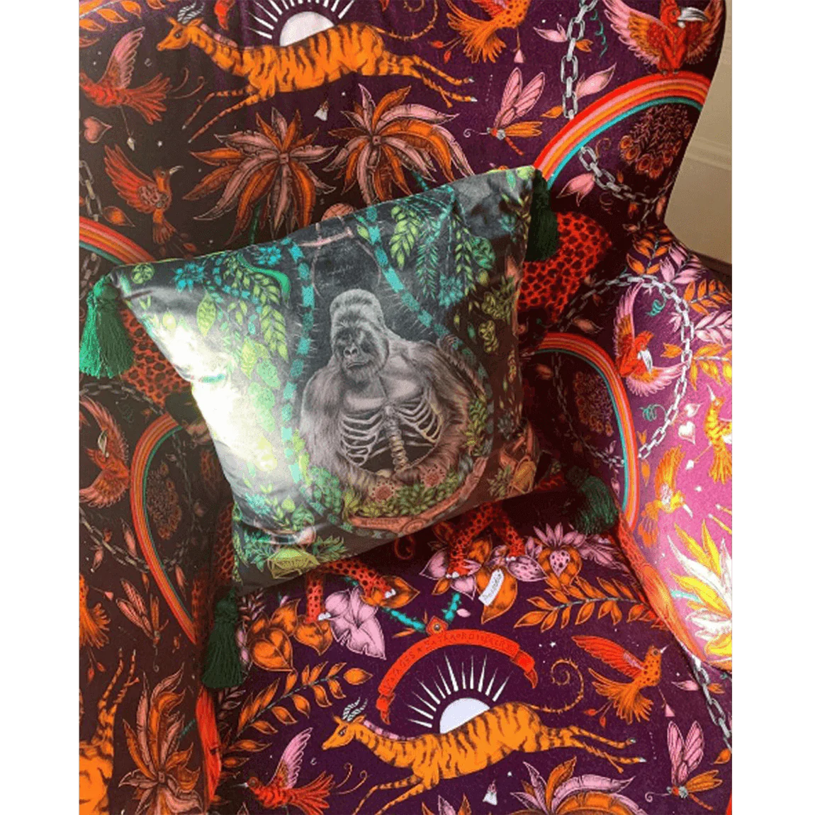 Silverback Velvet Fabric - Green - Emma J Shipley