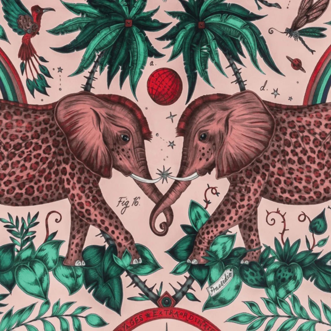 Zambezi Velvet Fabric - Pink - Emma J Shipley