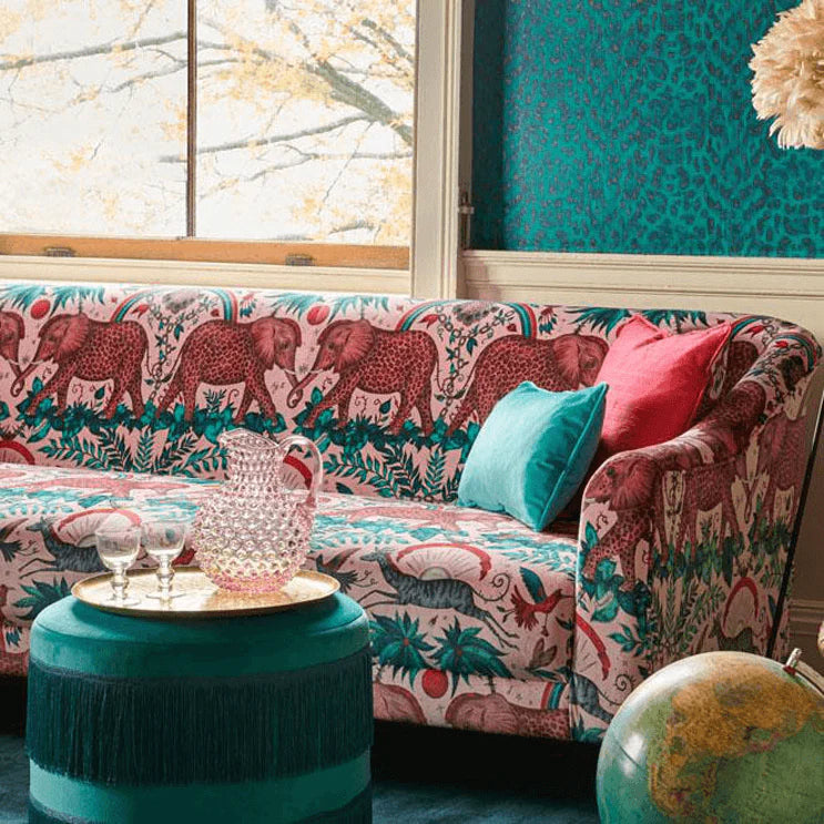 Zambezi Velvet Fabric - Pink - Emma J Shipley