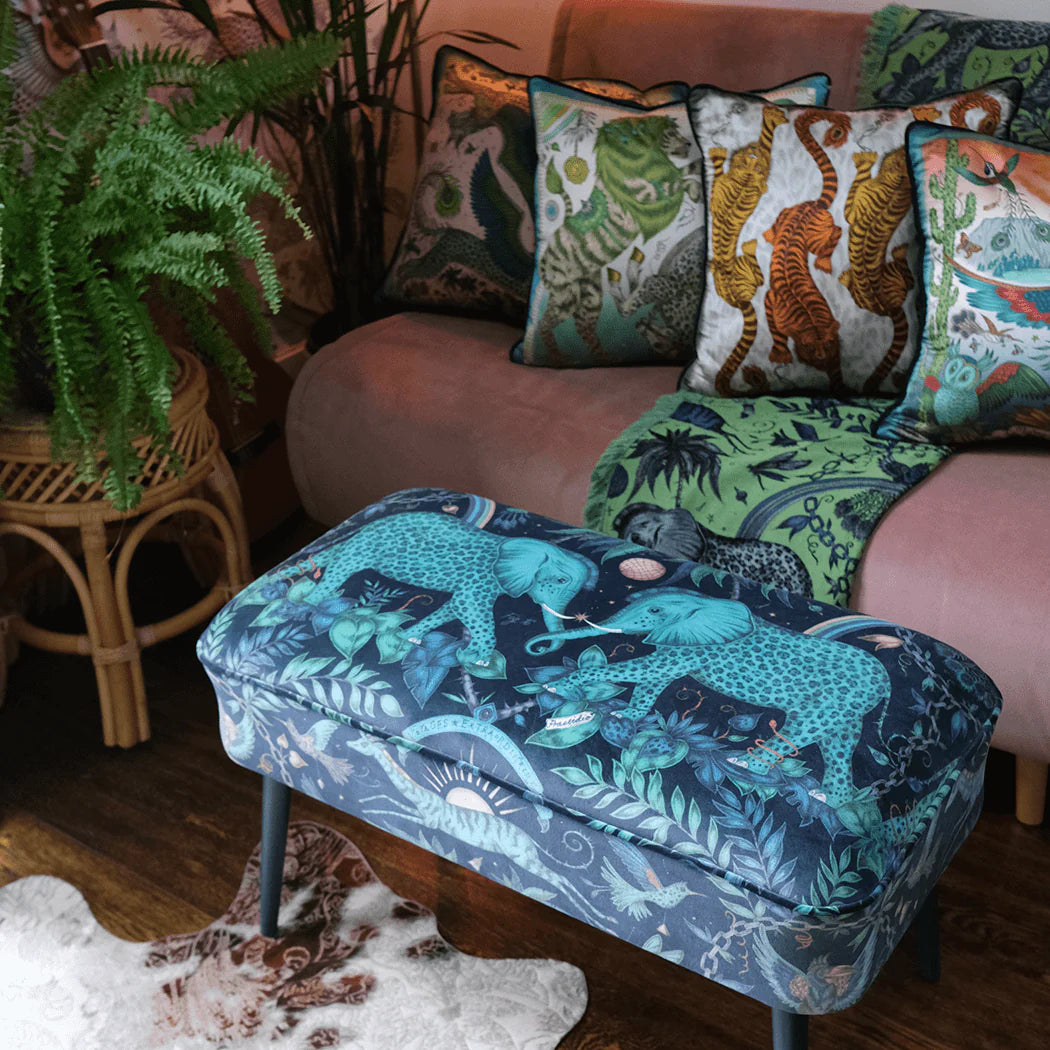 Zambezi Velvet Fabric - Green - Emma J Shipley