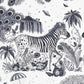 Lost World Cotton Satin Fabric - Gray - Emma J Shipley