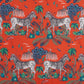 Lost World Cotton Satin Fabric - Red - Emma J Shipley