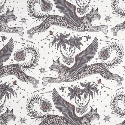 Lynx Cotton Satin Fabric - Gray - Emma J Shipley