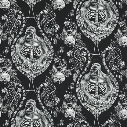 Silverback Cotton Satin Fabric - Black - Emma J Shipley