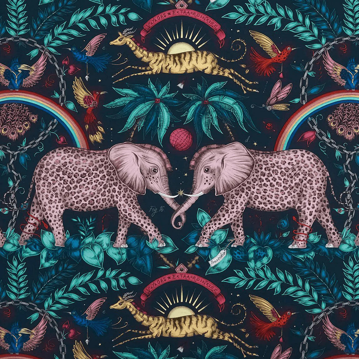Zambezi Cotton Satin Fabric - Blue - Emma J Shipley