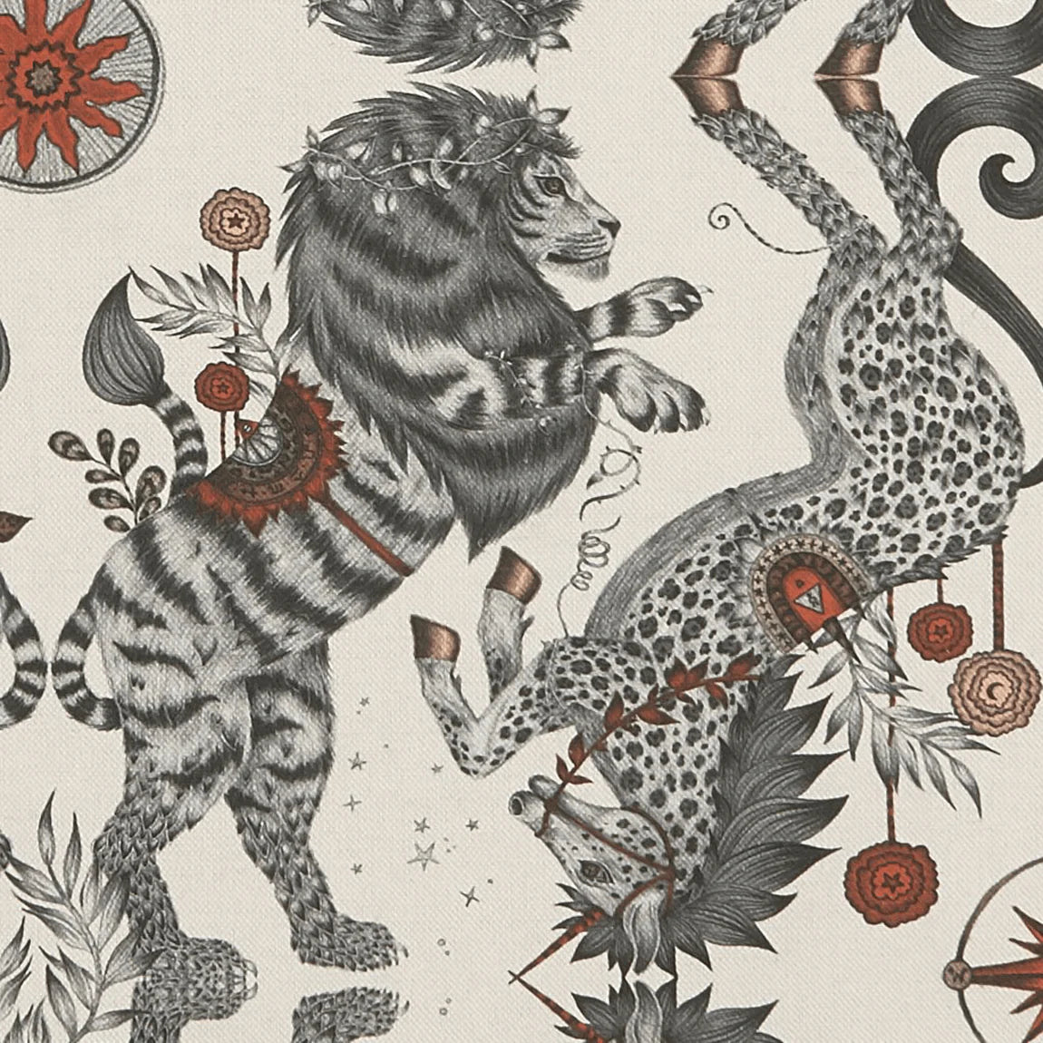 Caspian Linen Fabric - Gray - Emma J Shipley